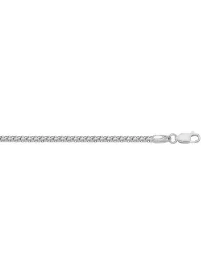 14 White Gold PopCorn 1.8 mm Italian Chain