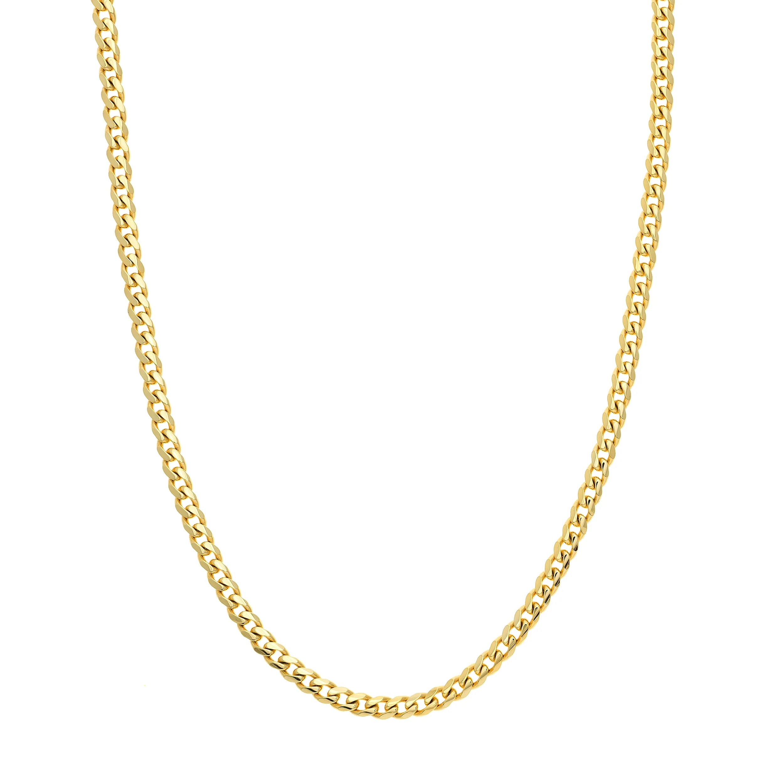 14k Gold Cuban Link Chain, Miami Cuban Necklace,  22 inch, 24 inch, 26 inch, 5MM