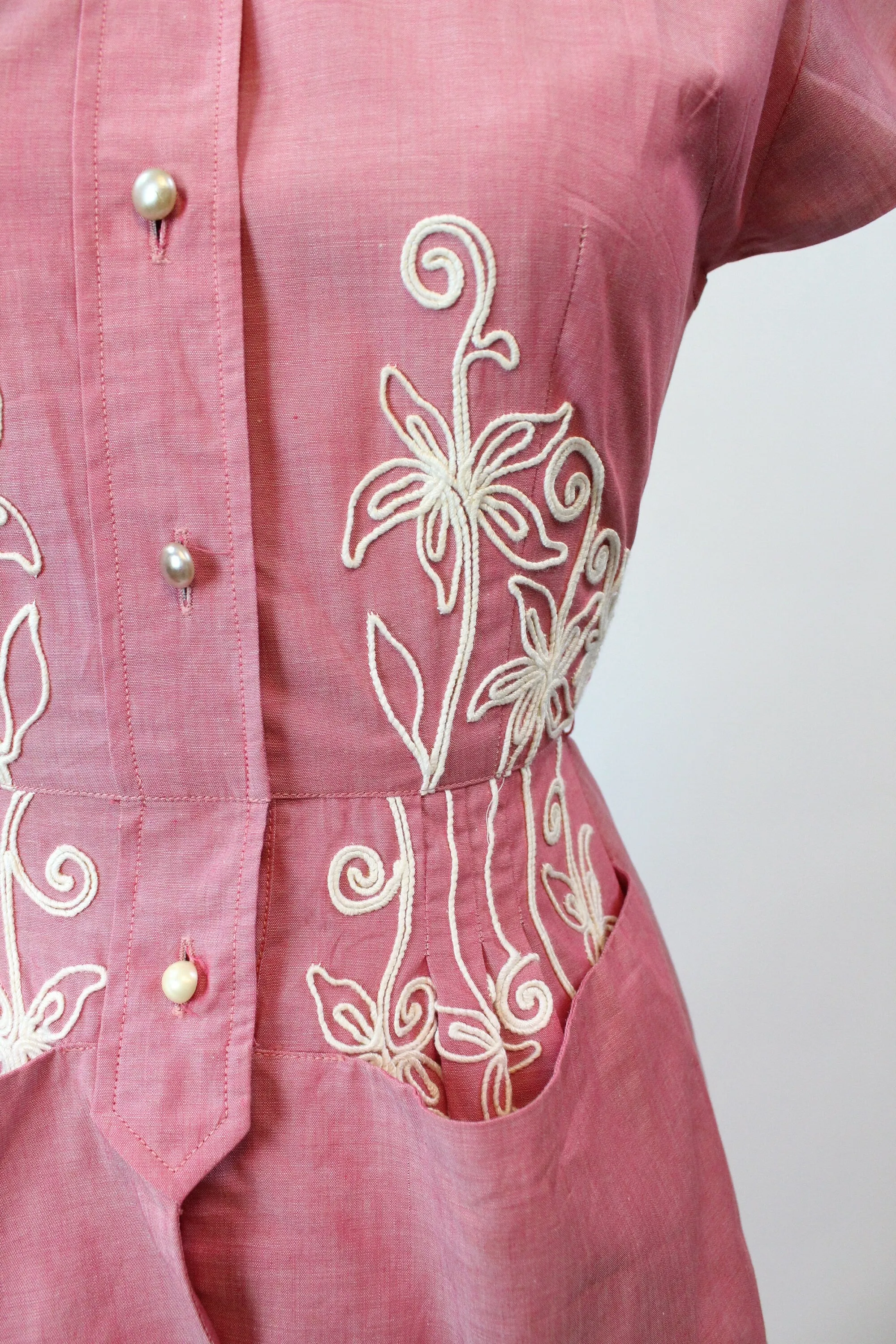 1950s MINX MODES two piece cotton suit SET xs | new spring summer