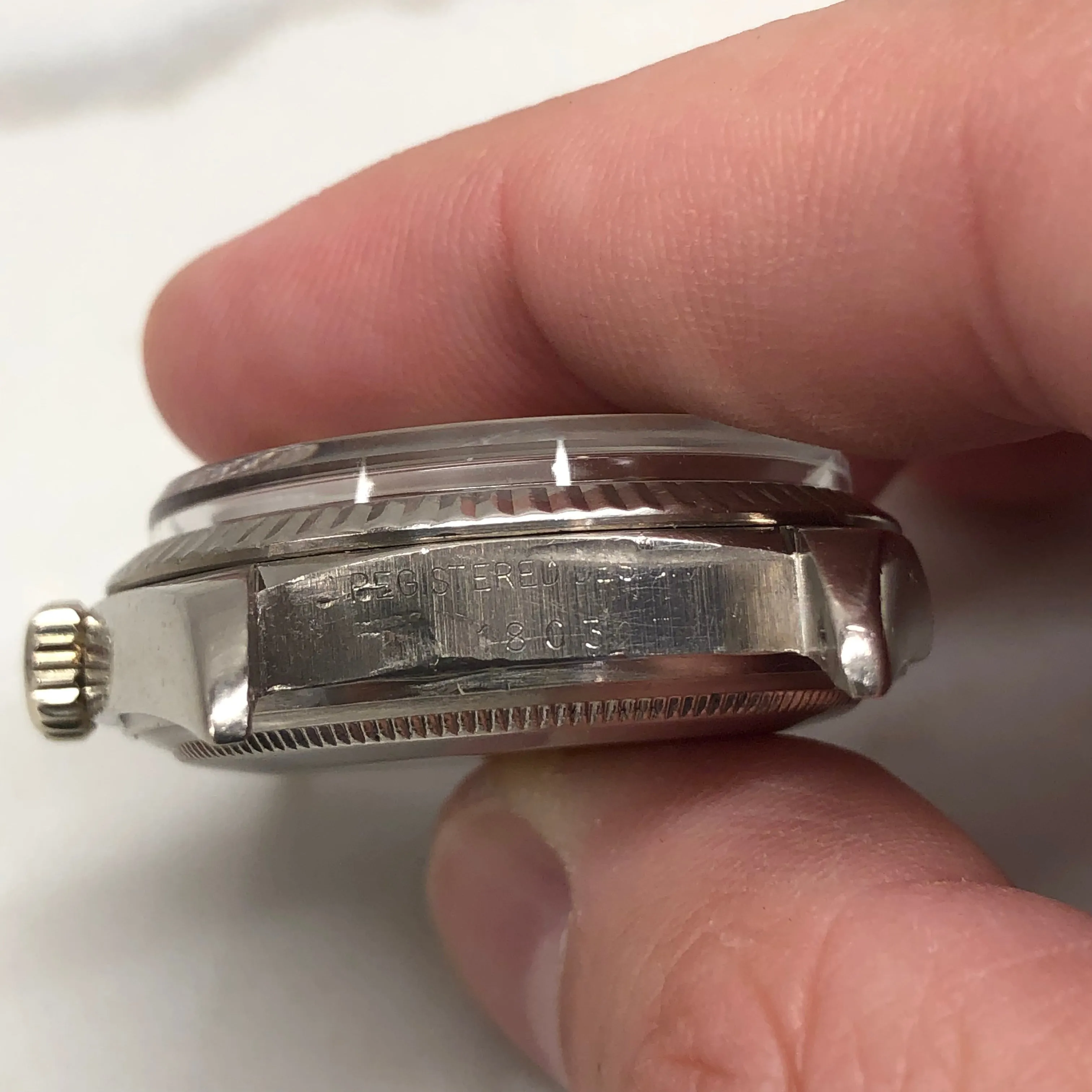 1976 Rolex President 1803 Day Date 18K White Gold Gray Dial Automatic Wristwatch