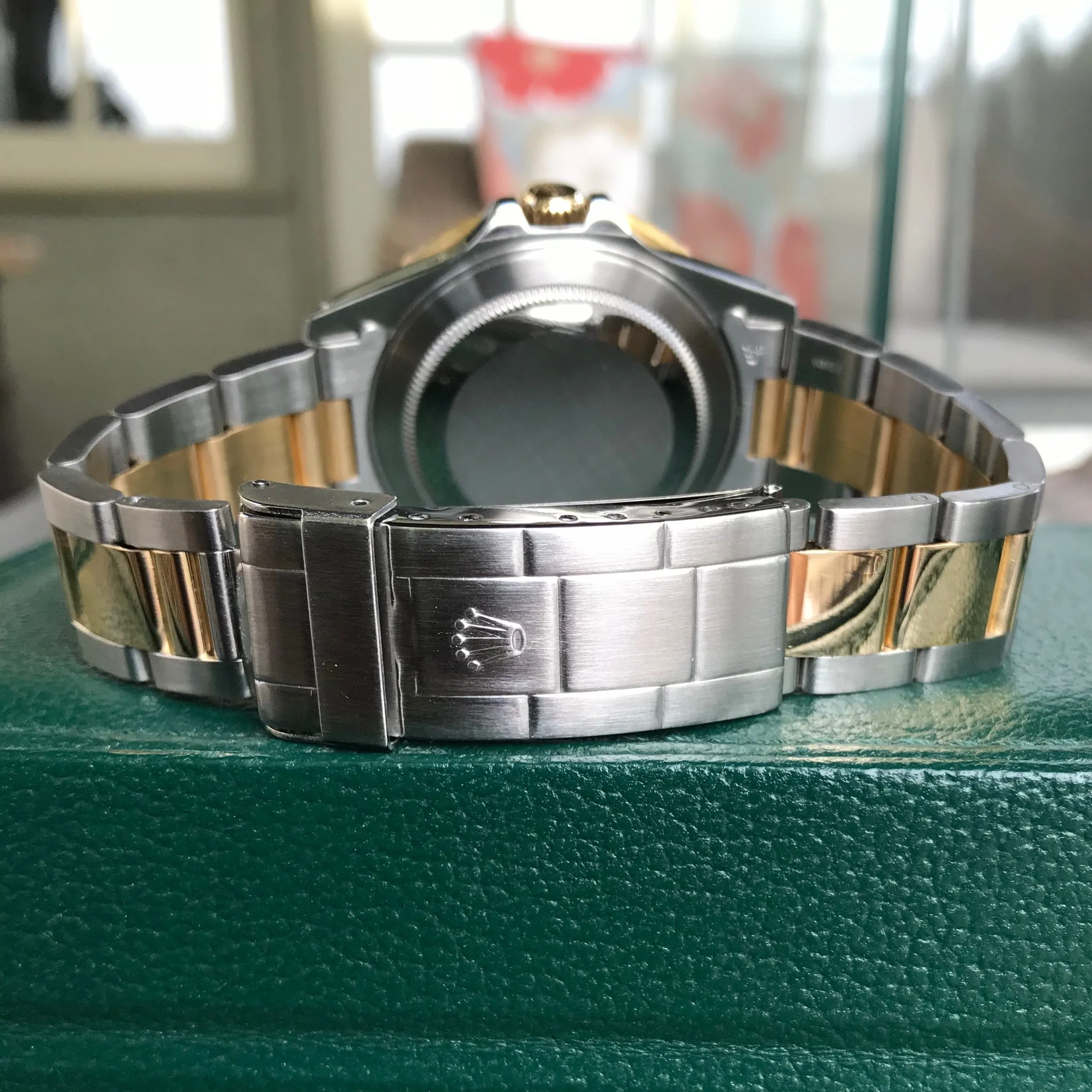 1991 Rolex GMT MASTER II 16713 Two Tone Steel Gold Black Oyster Automatic Watch Box Papers