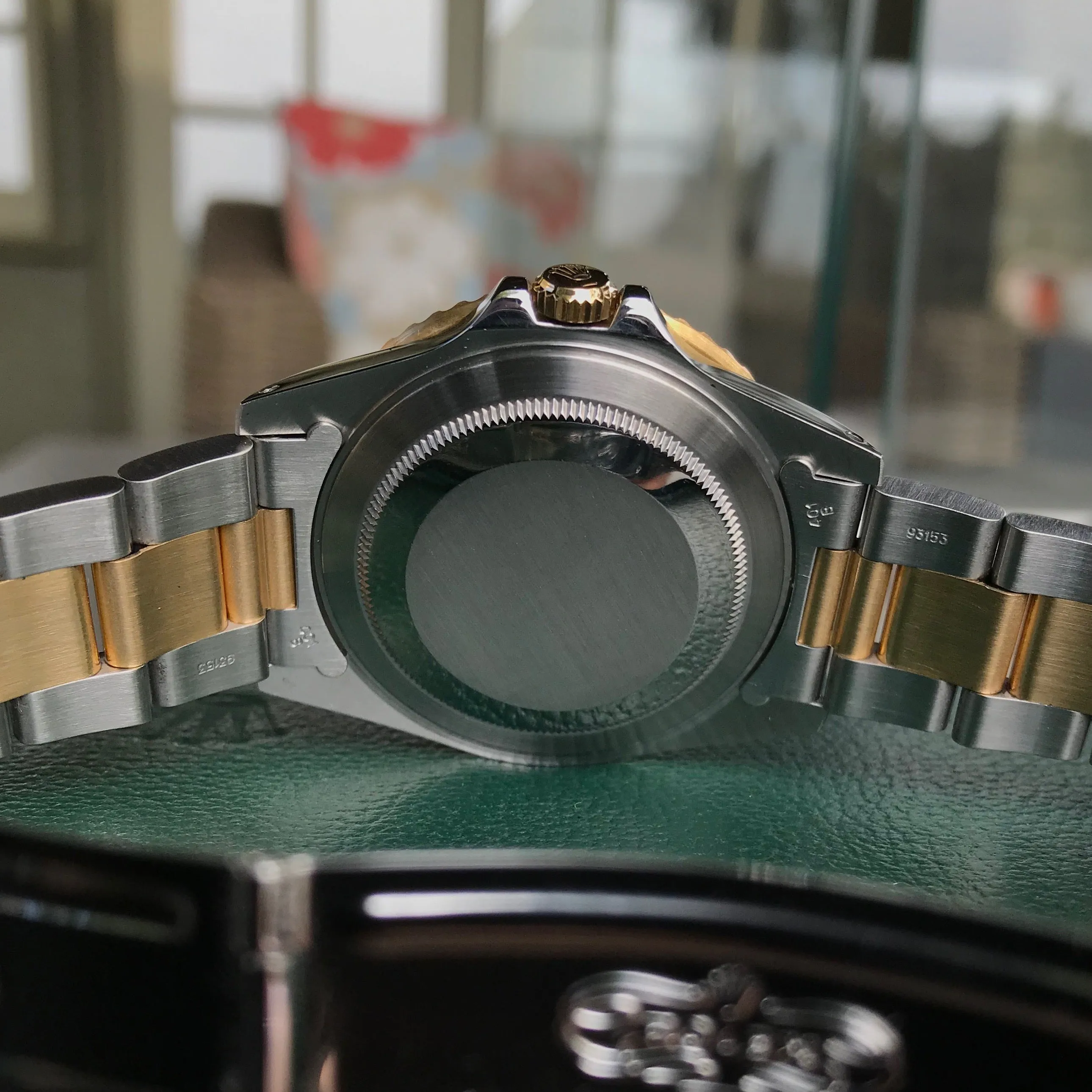 1991 Rolex GMT MASTER II 16713 Two Tone Steel Gold Black Oyster Automatic Watch Box Papers