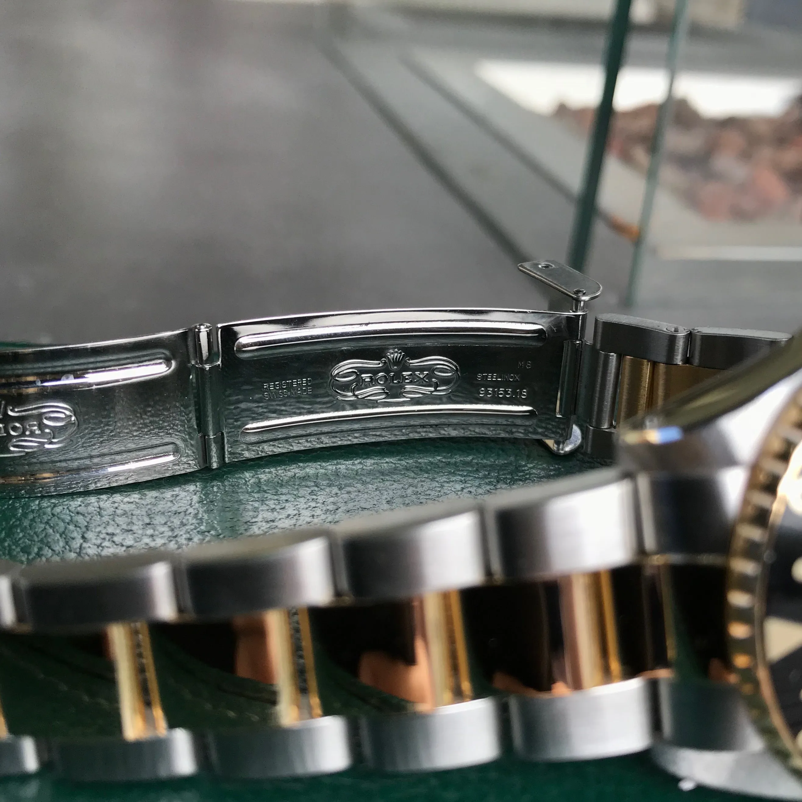 1991 Rolex GMT MASTER II 16713 Two Tone Steel Gold Black Oyster Automatic Watch Box Papers