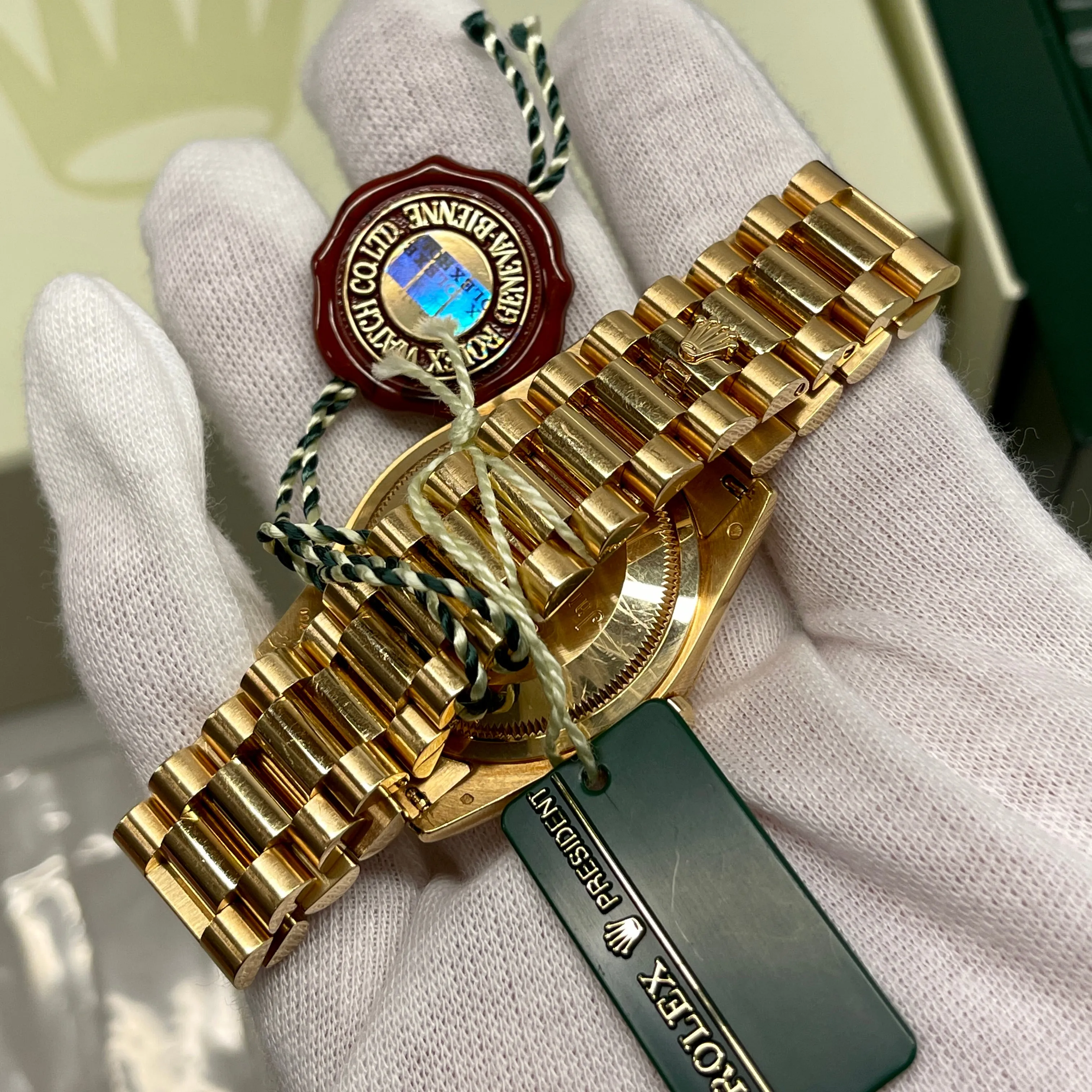 2008 Rolex President Day Date 18K Yellow Gold 36mm Unpolished Wristwatch