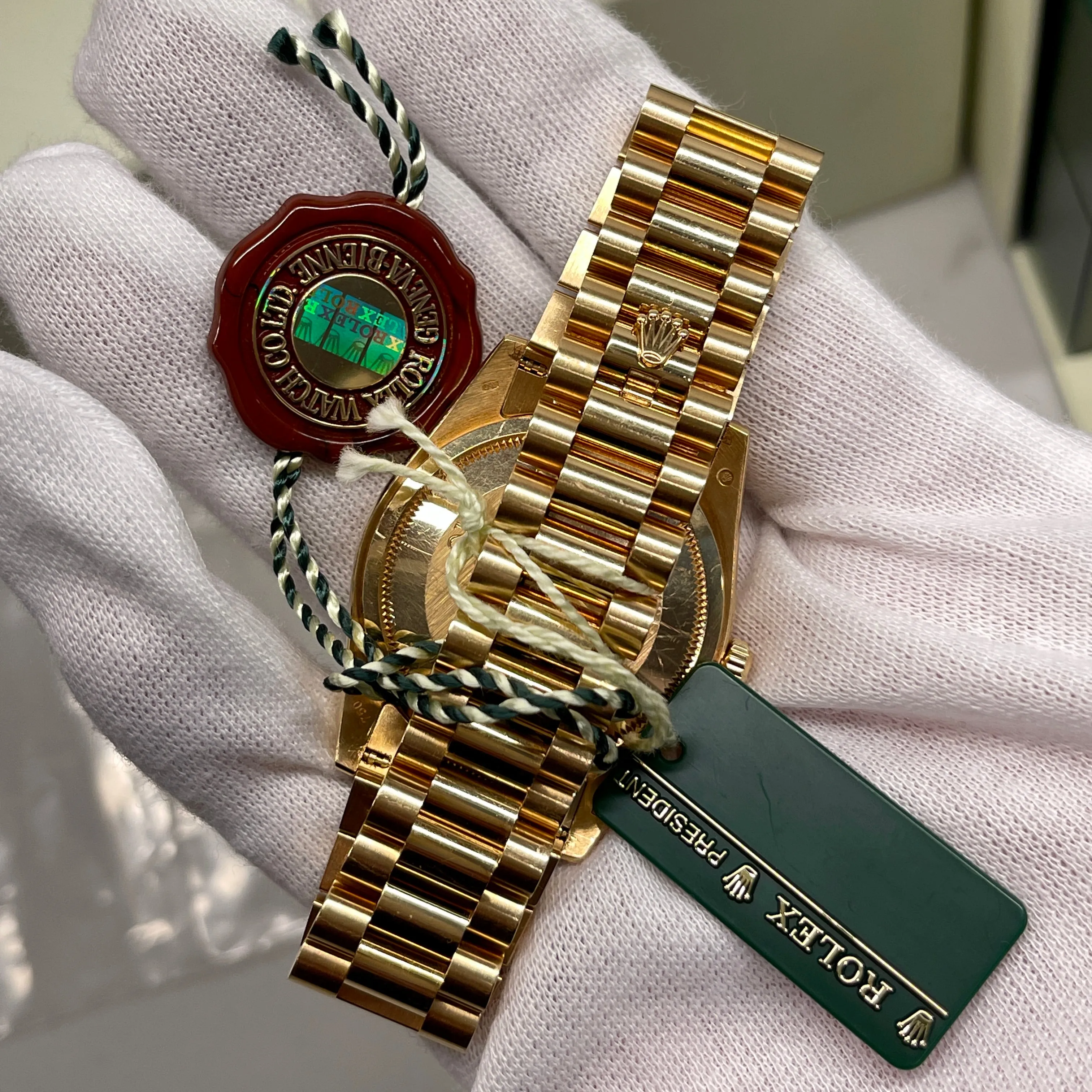 2008 Rolex President Day Date 18K Yellow Gold 36mm Unpolished Wristwatch