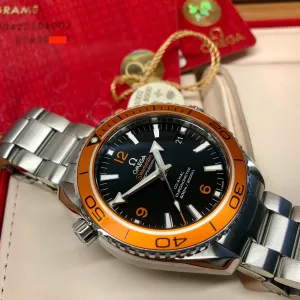 2018 Omega Planet Ocean 600M Seamaster 232.30.42.21.01.002 Steel Co-Axial 42mm Orange Bezel Box Papers