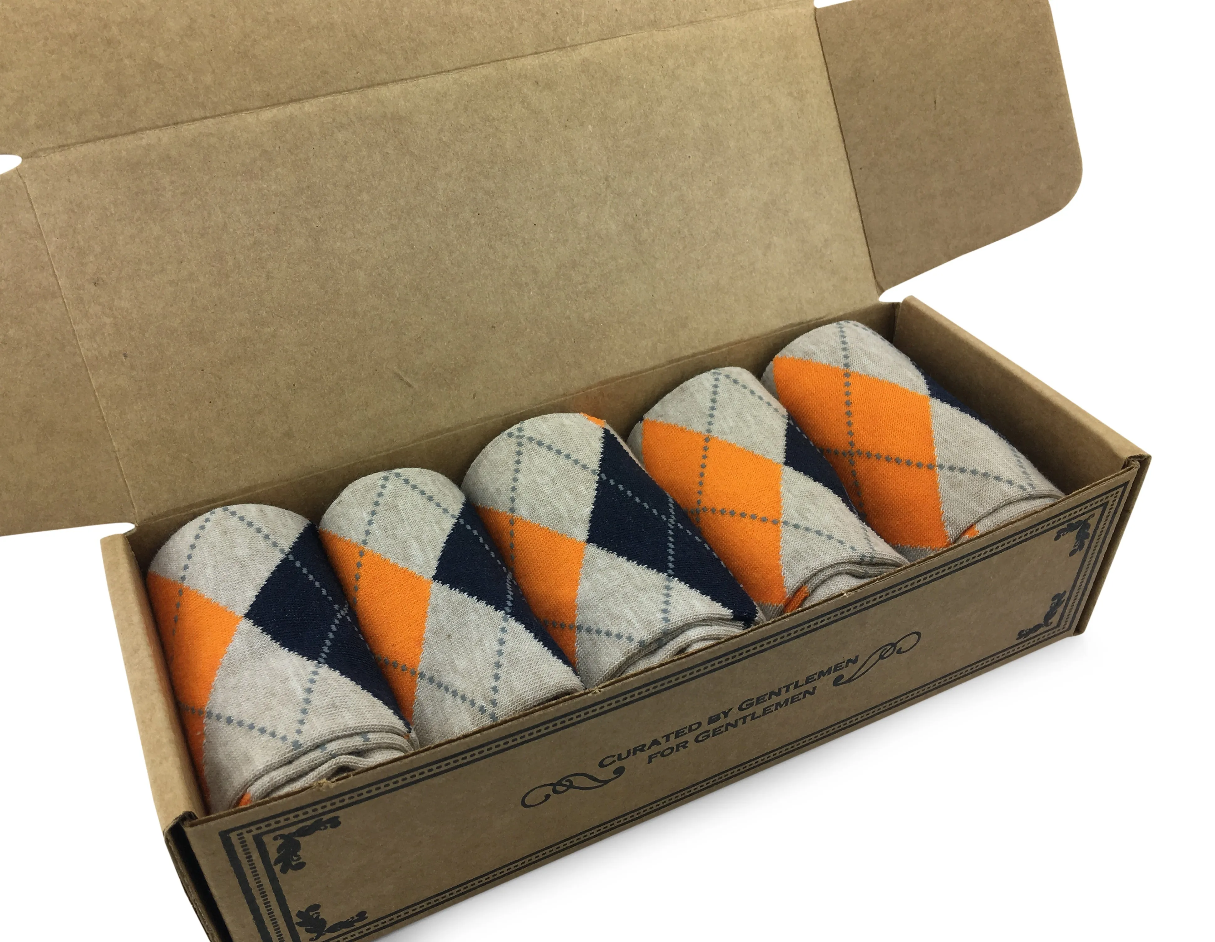 5 Pair Men Matching Fashion Dress Socks Gift Box-Groomsmen Weddings Party Socks