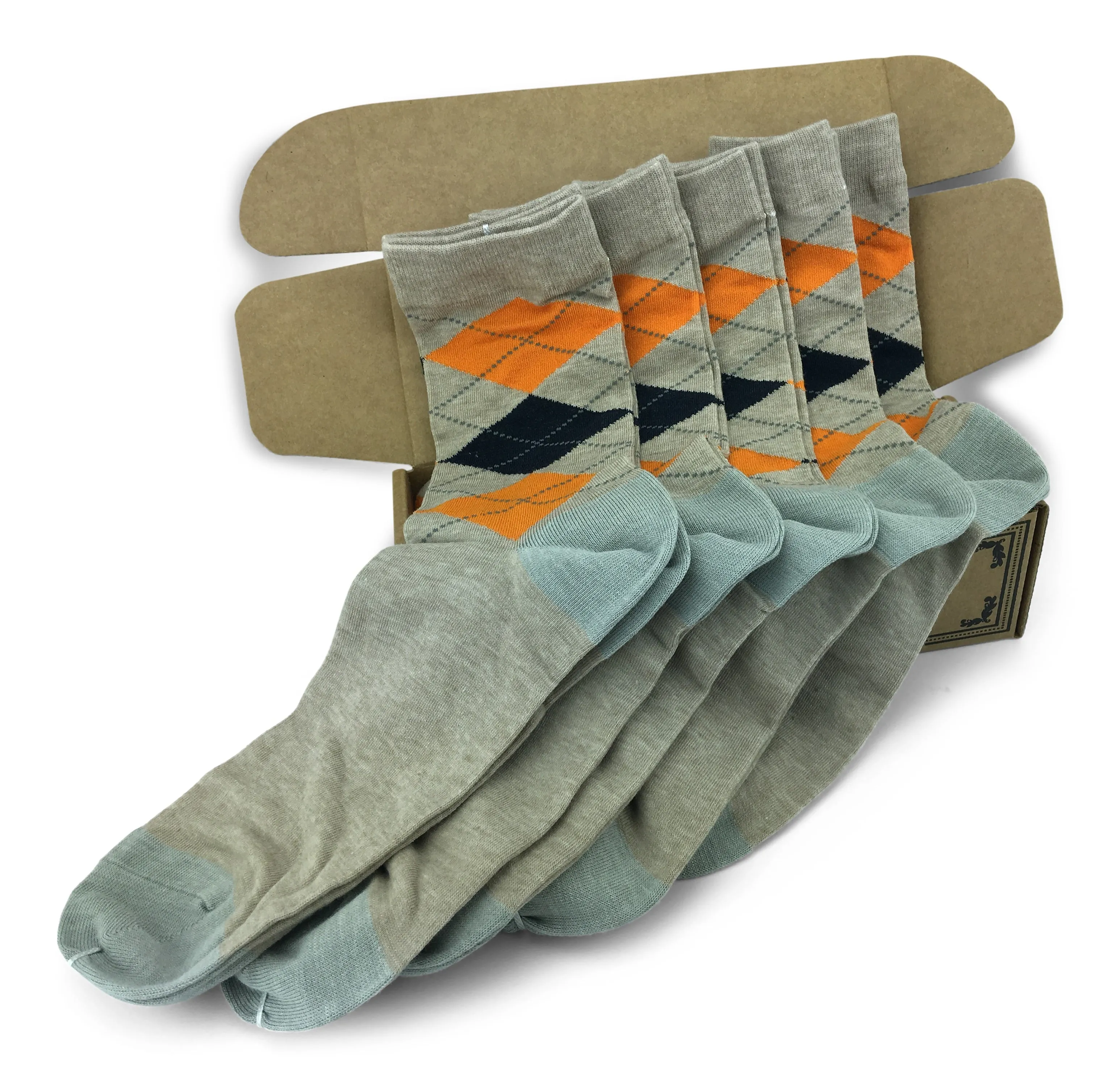 5 Pair Men Matching Fashion Dress Socks Gift Box-Groomsmen Weddings Party Socks
