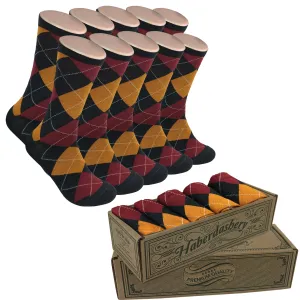 5 Pair Men Matching Fashion Dress Socks Gift Box-Groomsmen Weddings Party Socks