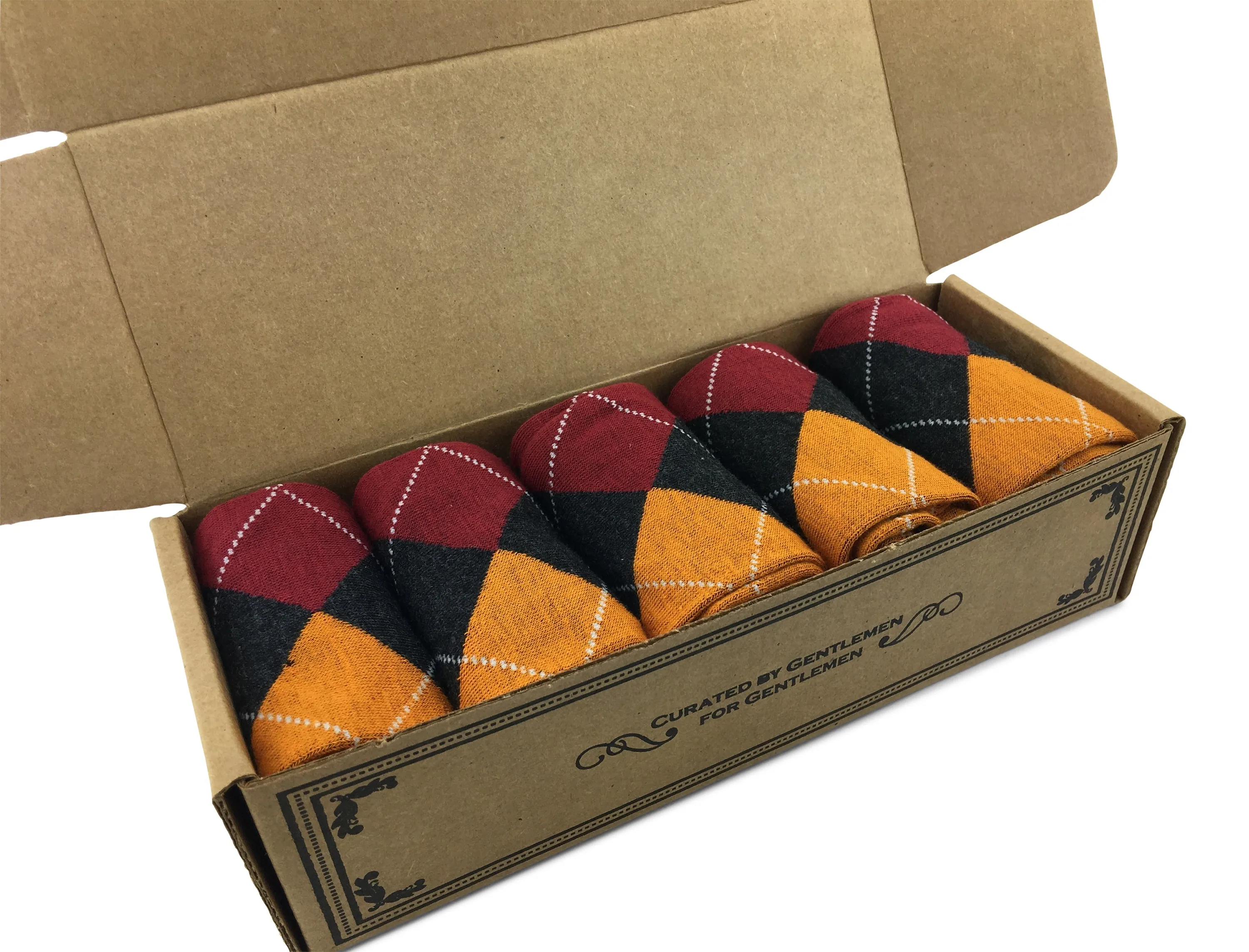5 Pair Men Matching Fashion Dress Socks Gift Box-Groomsmen Weddings Party Socks