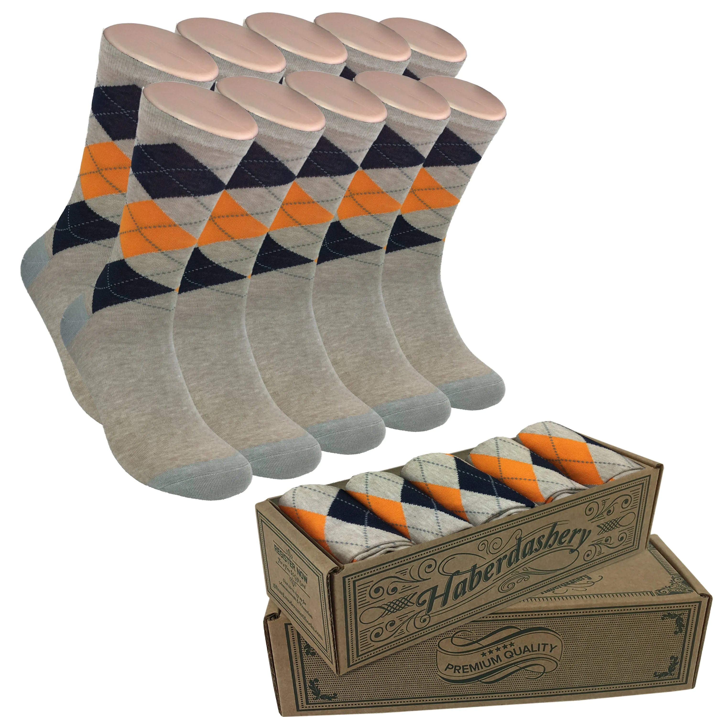 5 Pair Men Matching Fashion Dress Socks Gift Box-Groomsmen Weddings Party Socks