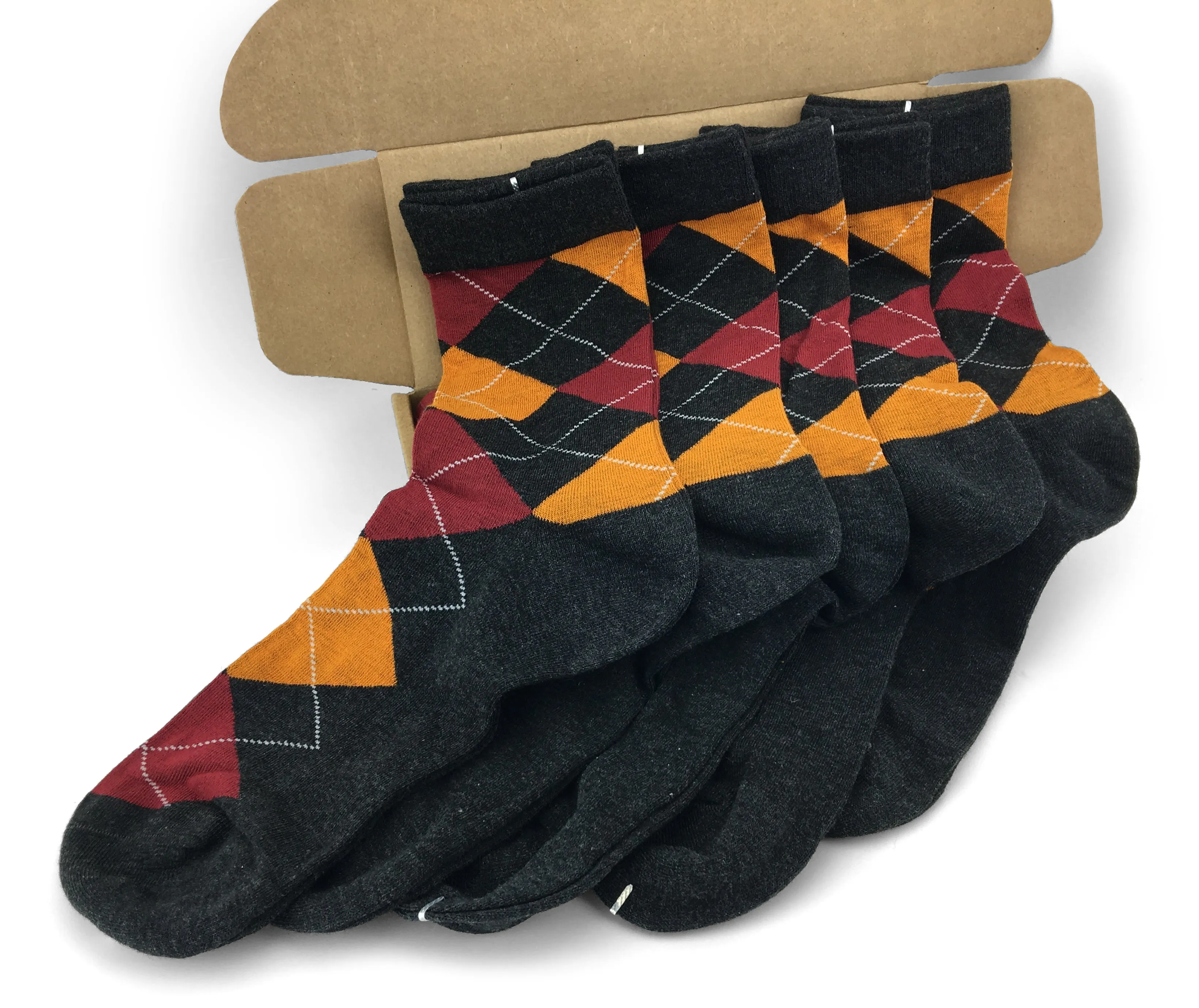 5 Pair Men Matching Fashion Dress Socks Gift Box-Groomsmen Weddings Party Socks
