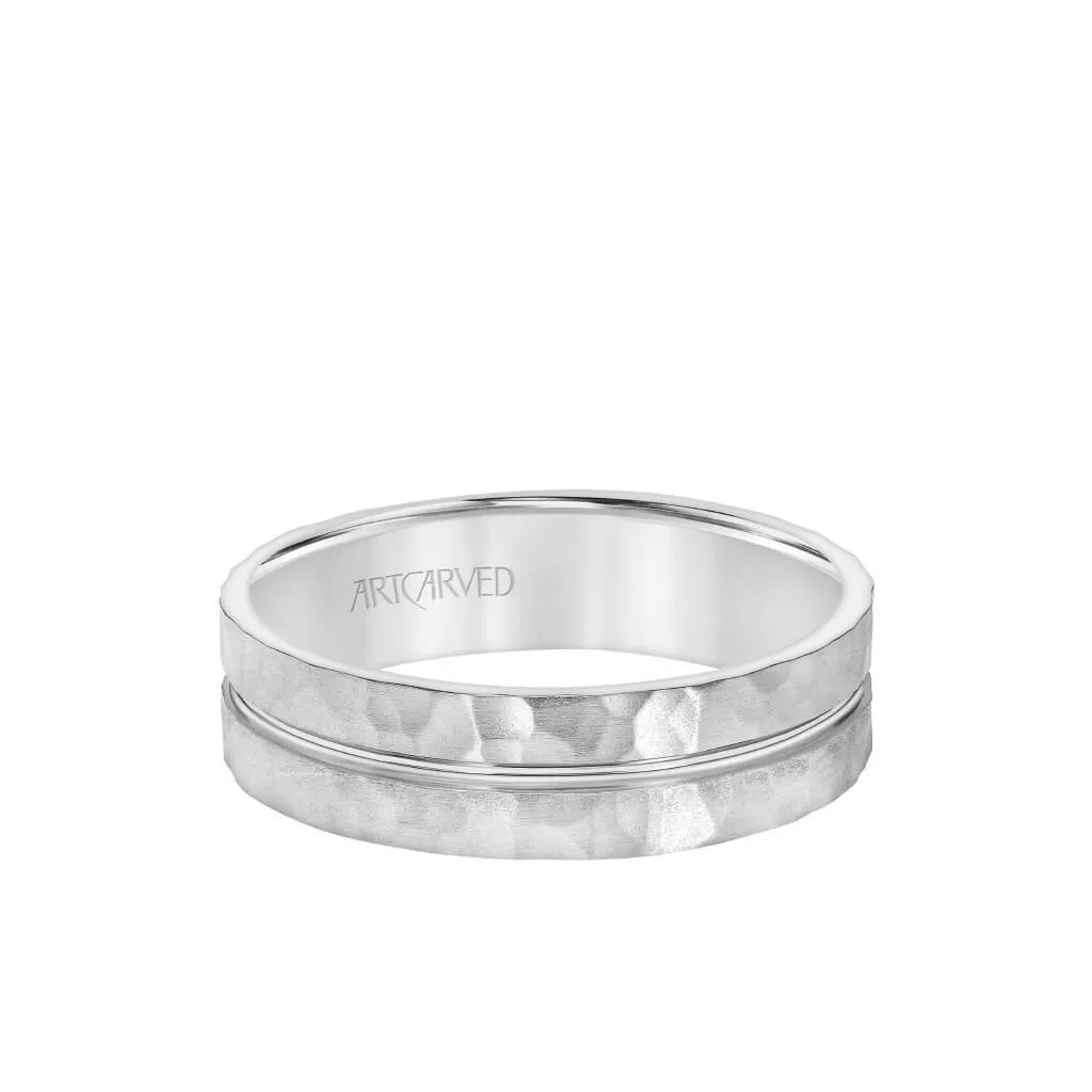 6MM Hammered Finish Men's Wedding Band