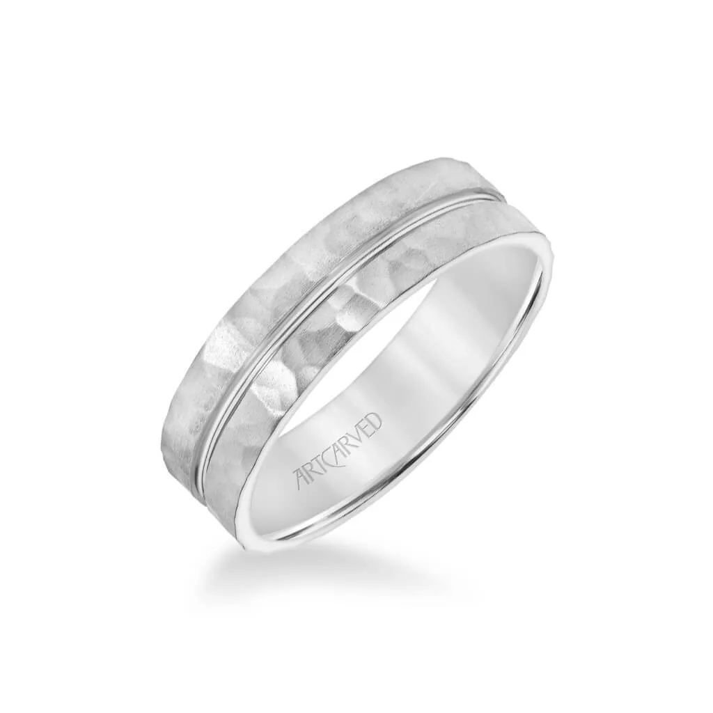 6MM Hammered Finish Men's Wedding Band