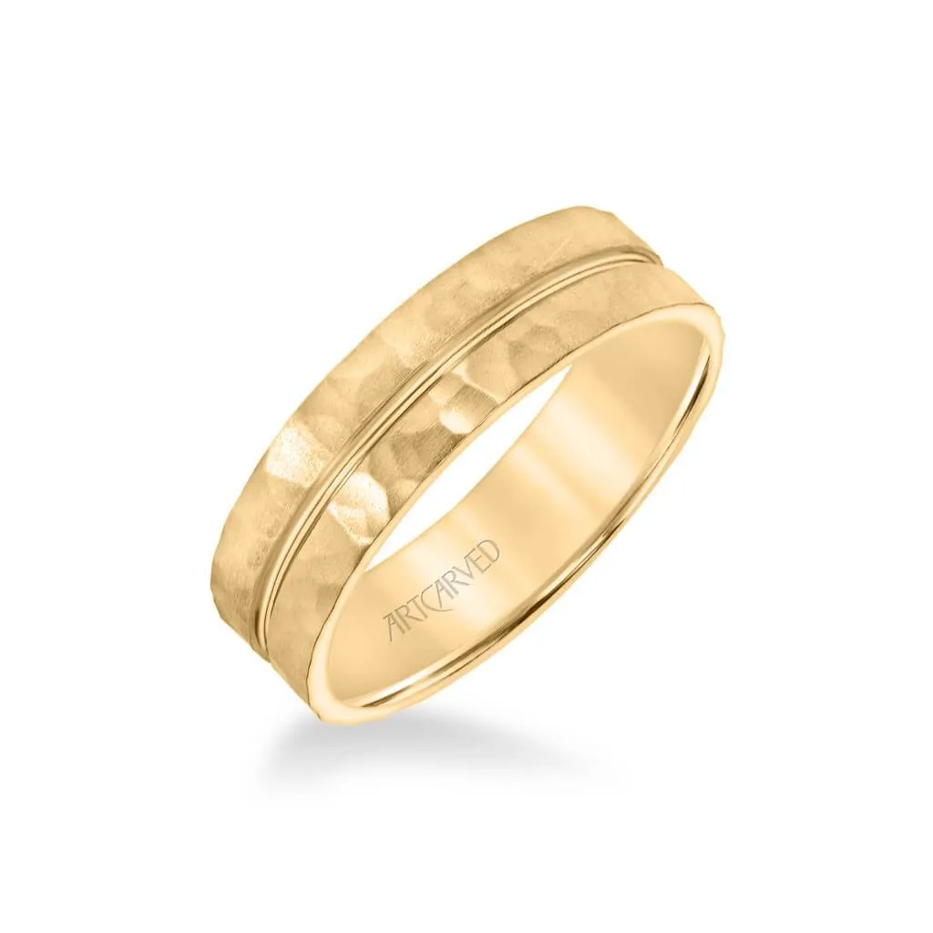 6MM Hammered Finish Men's Wedding Band