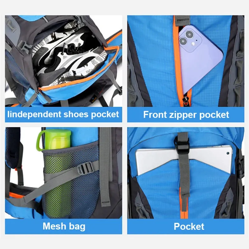 70L Camping Backpack - Men's Travel Bag Climbing Rucksack, Large Hiking Storage Pack for Outdoor Mountaineering
