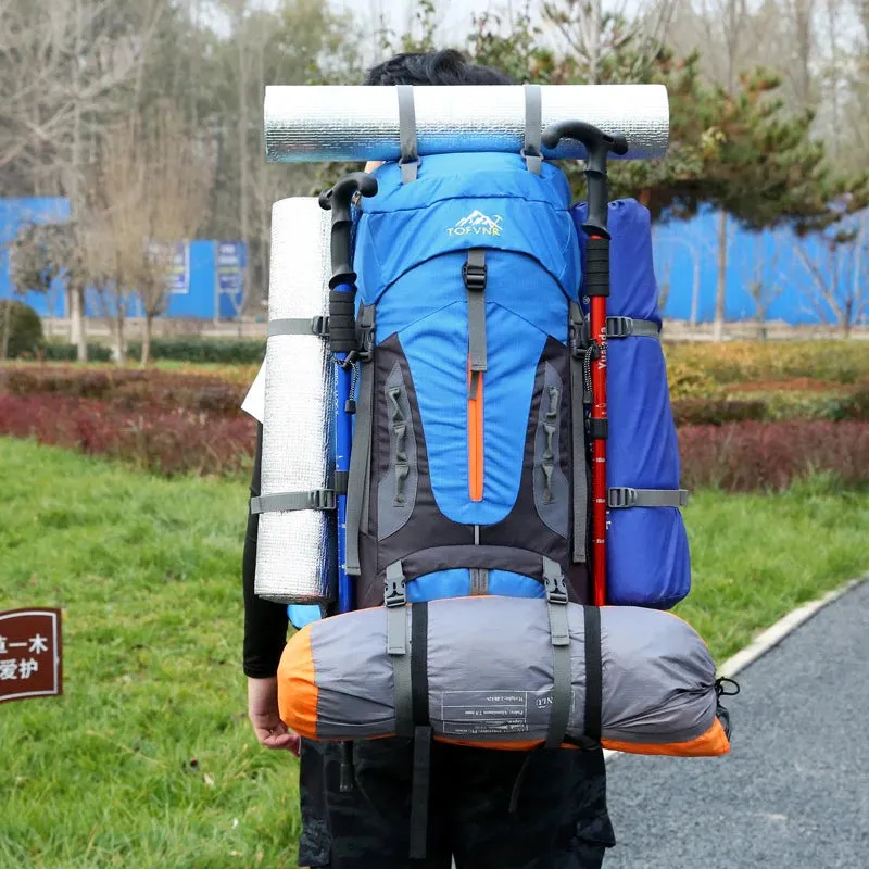 70L Camping Backpack - Men's Travel Bag Climbing Rucksack, Large Hiking Storage Pack for Outdoor Mountaineering