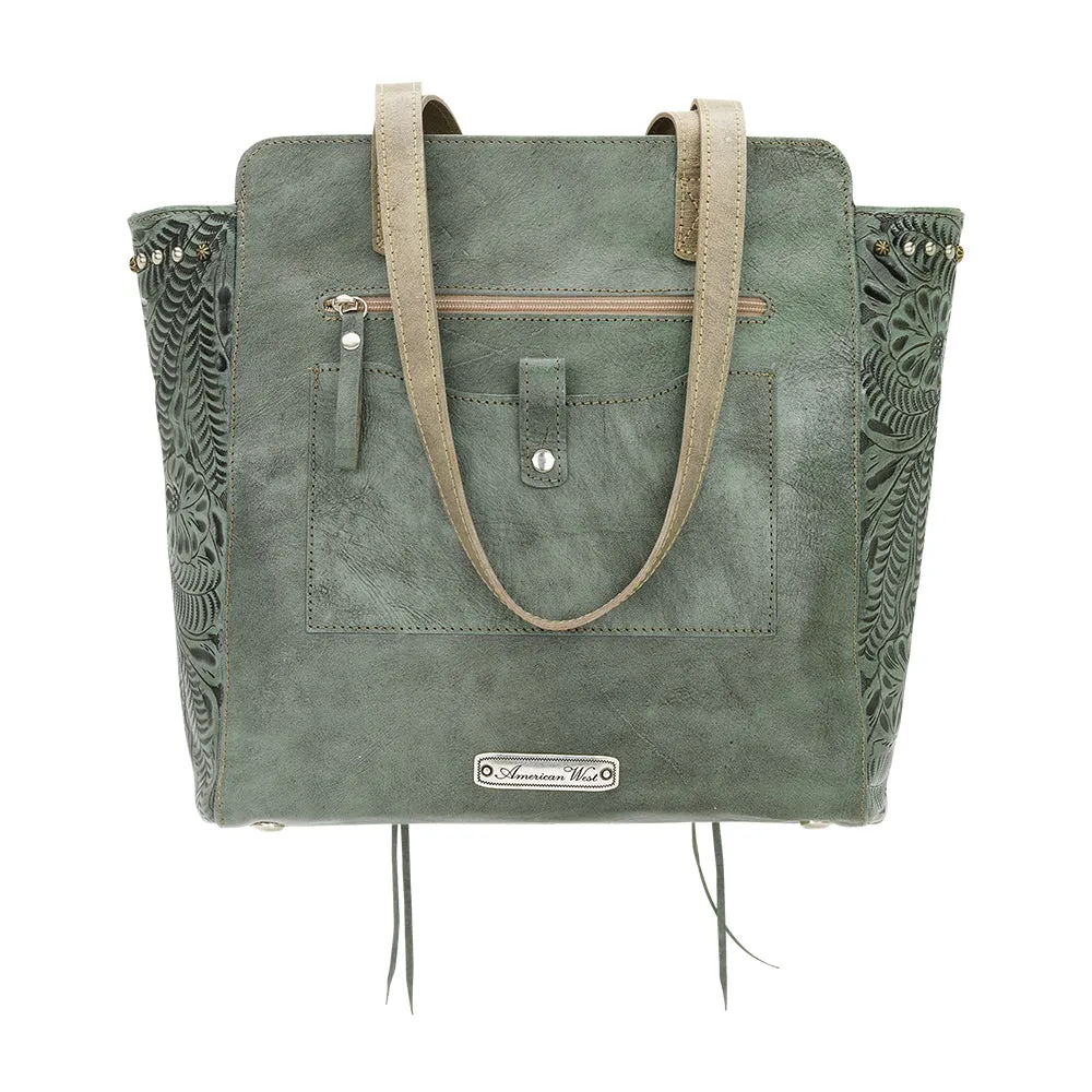 American West Handbag Navajo Soul Collection: Leather Shoulder Tote