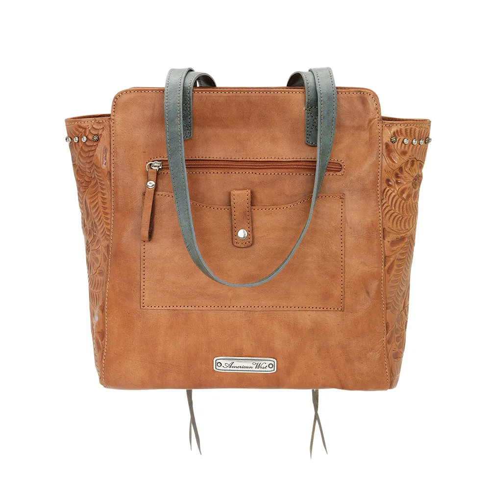 American West Handbag Navajo Soul Collection: Leather Shoulder Tote