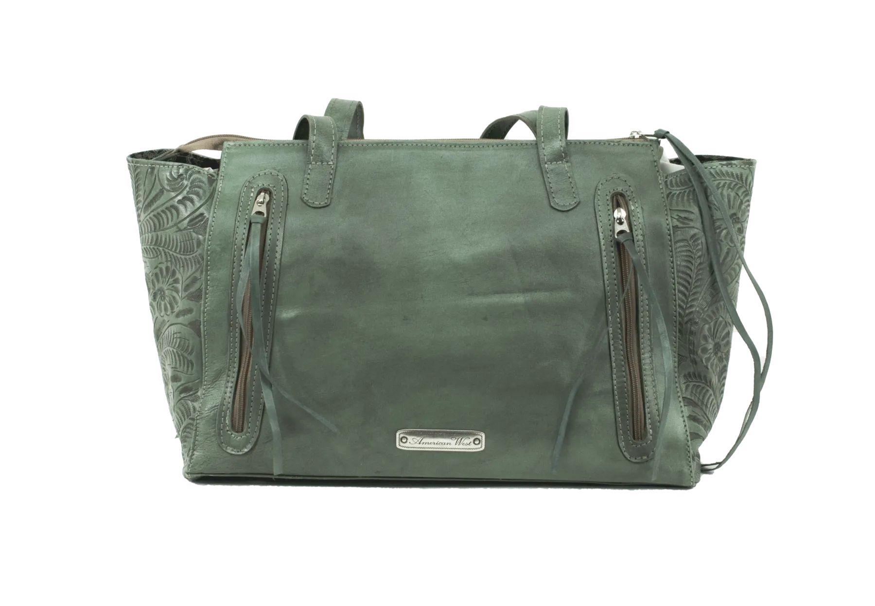 American West Handbag Navajo Soul Collection: Leather Tote Concealed Carry