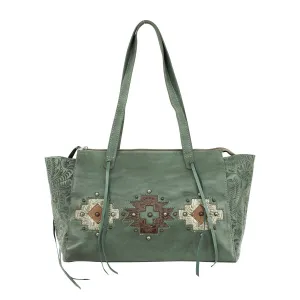 American West Handbag Navajo Soul Collection: Leather Tote Concealed Carry