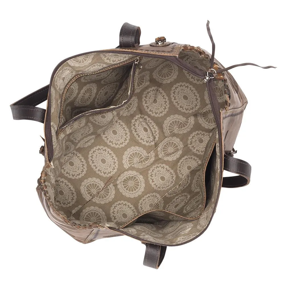 American West Handbag Navajo Soul Collection: Leather Tote Concealed Carry