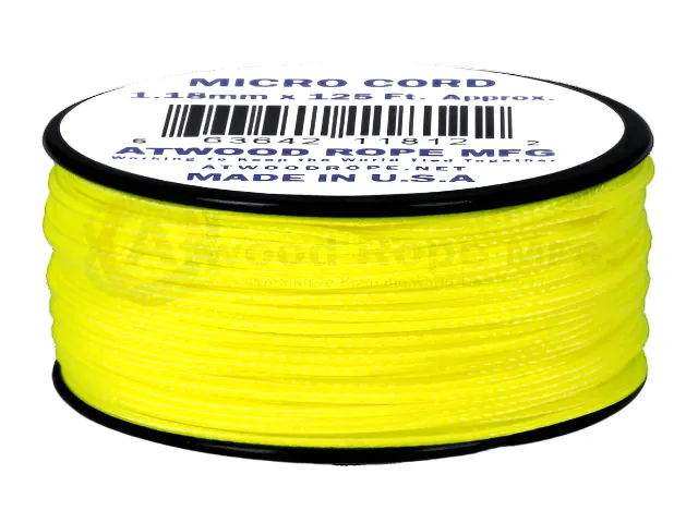 Atwood Micro Cord 1.18mm - Neon Yellow