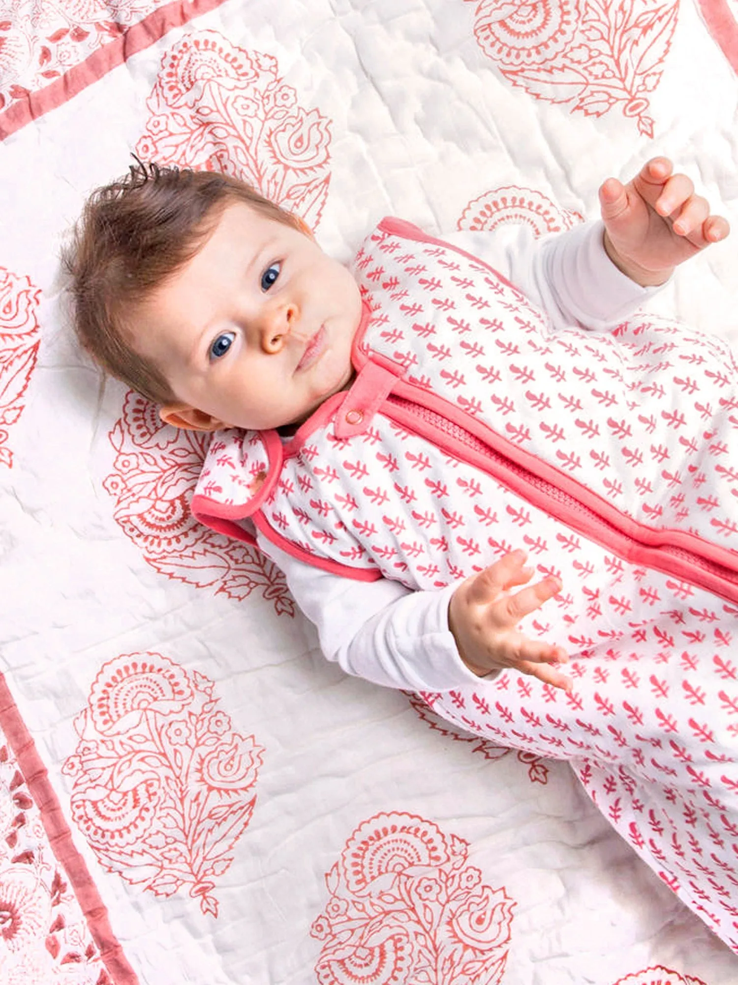 Baby Sleeping Bag Pink City Print - TOG 0.6 (Lightweight)
