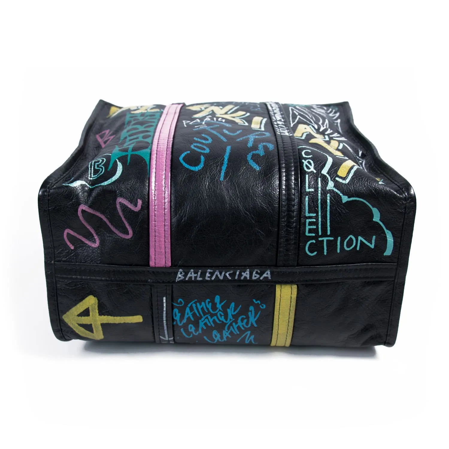 Balenciaga Bazar Medium Graffiti Shopper Tote