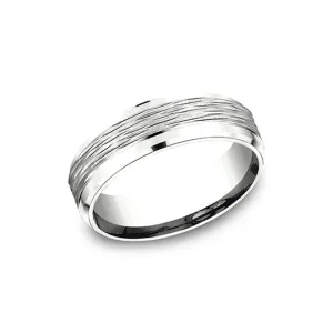 Benchmark Comfort-Fit 14K White Gold 7mm Men's Wedding Band CF6774214K