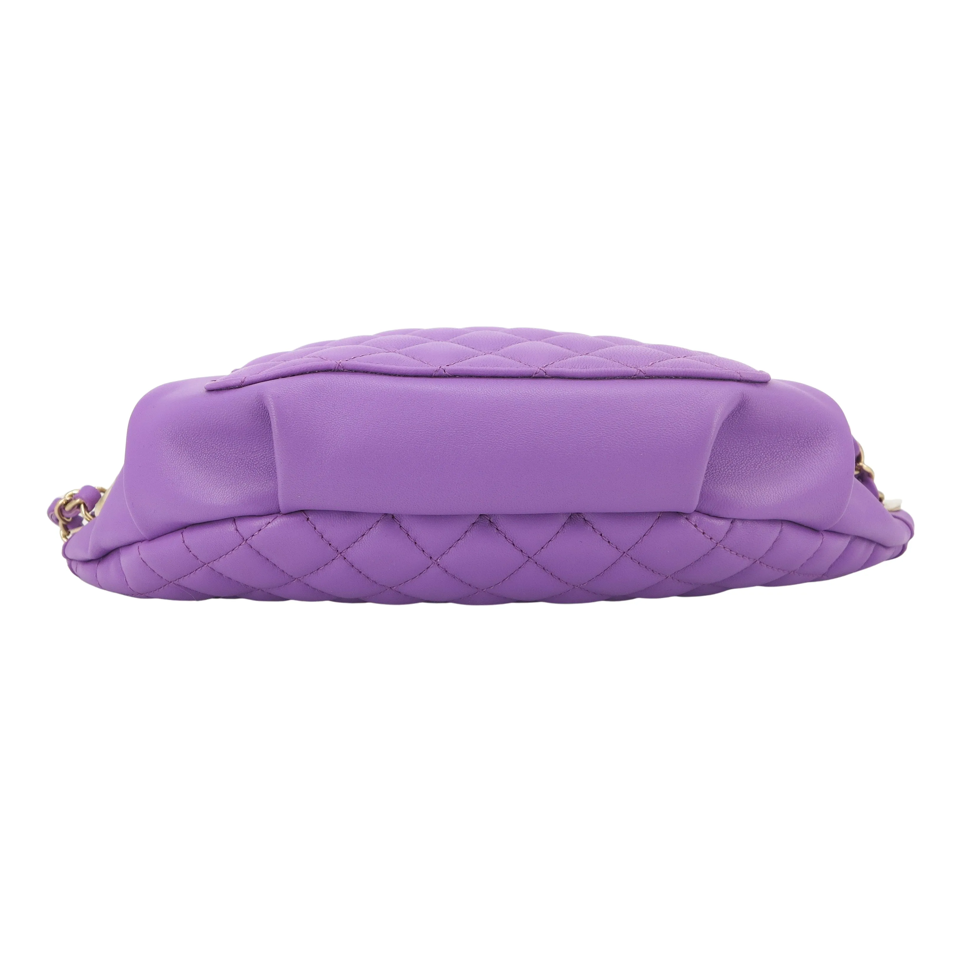 Bi Classic Waist Bum Bag in Purple Lambskin