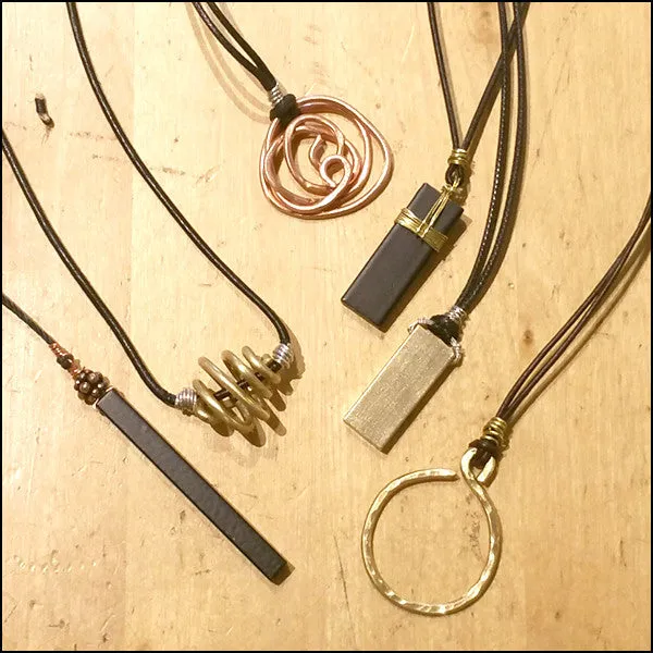 Black Brass Bar Pendant