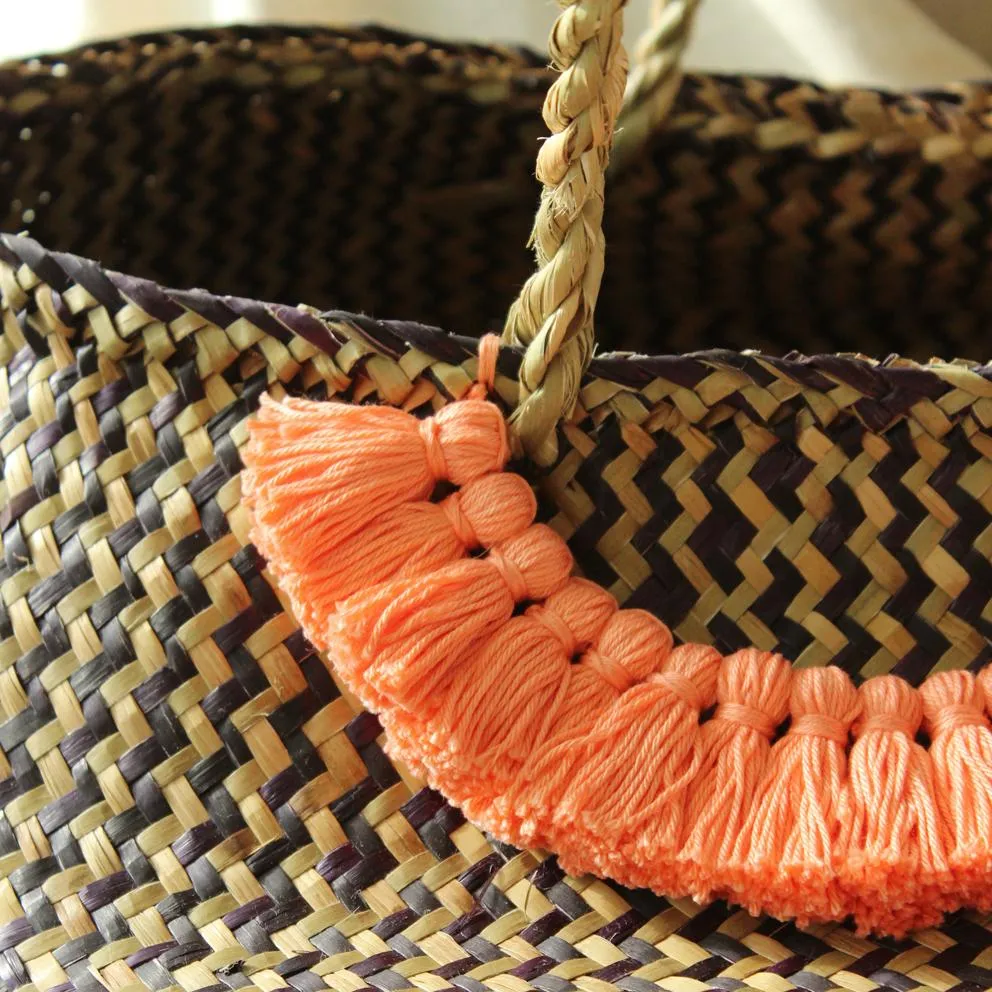 Borneo Extra Wide Zig-zag Belly basket - with