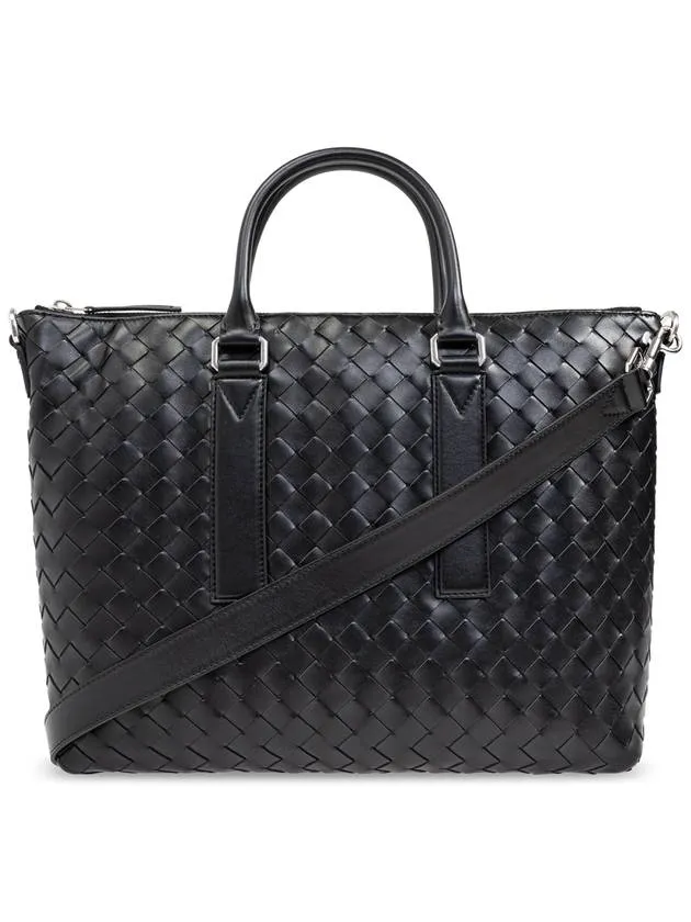 Bottega Veneta Bottega Veneta Briefcase Intrecciato Soft, Men's, Black