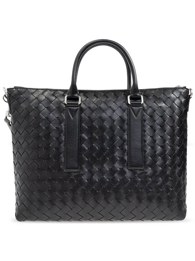 Bottega Veneta Bottega Veneta Briefcase Intrecciato Soft, Men's, Black