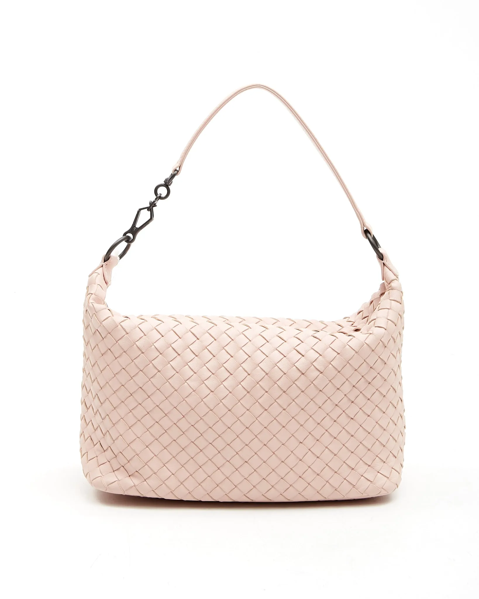 Bottega Veneta Peach Pink Intrecciato Leather Small Shoulder Bag