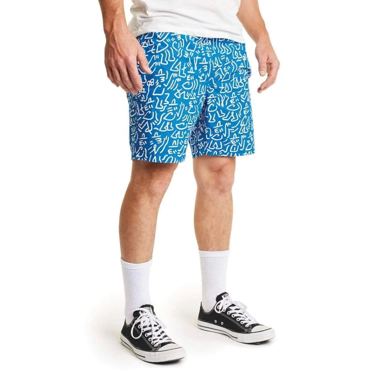 Brixton Steady Elastic Waist Short - Royal/White