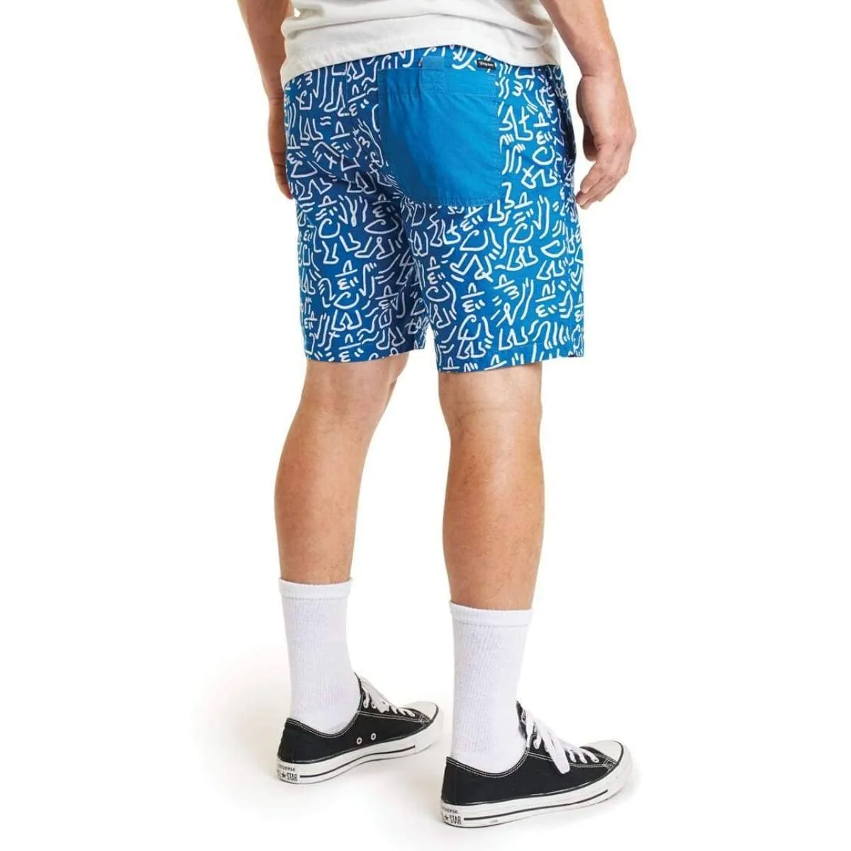 Brixton Steady Elastic Waist Short - Royal/White