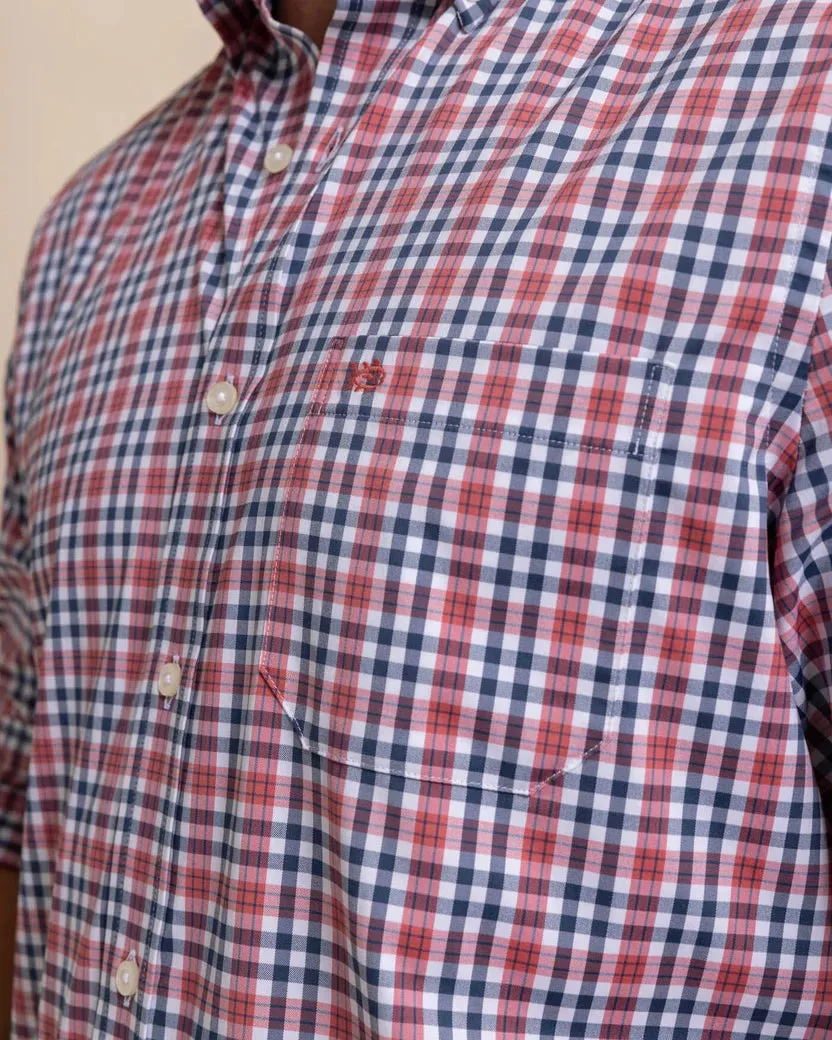 Brr Intercoastal Haywood Plaid Sport Shirt (Mineral Red)