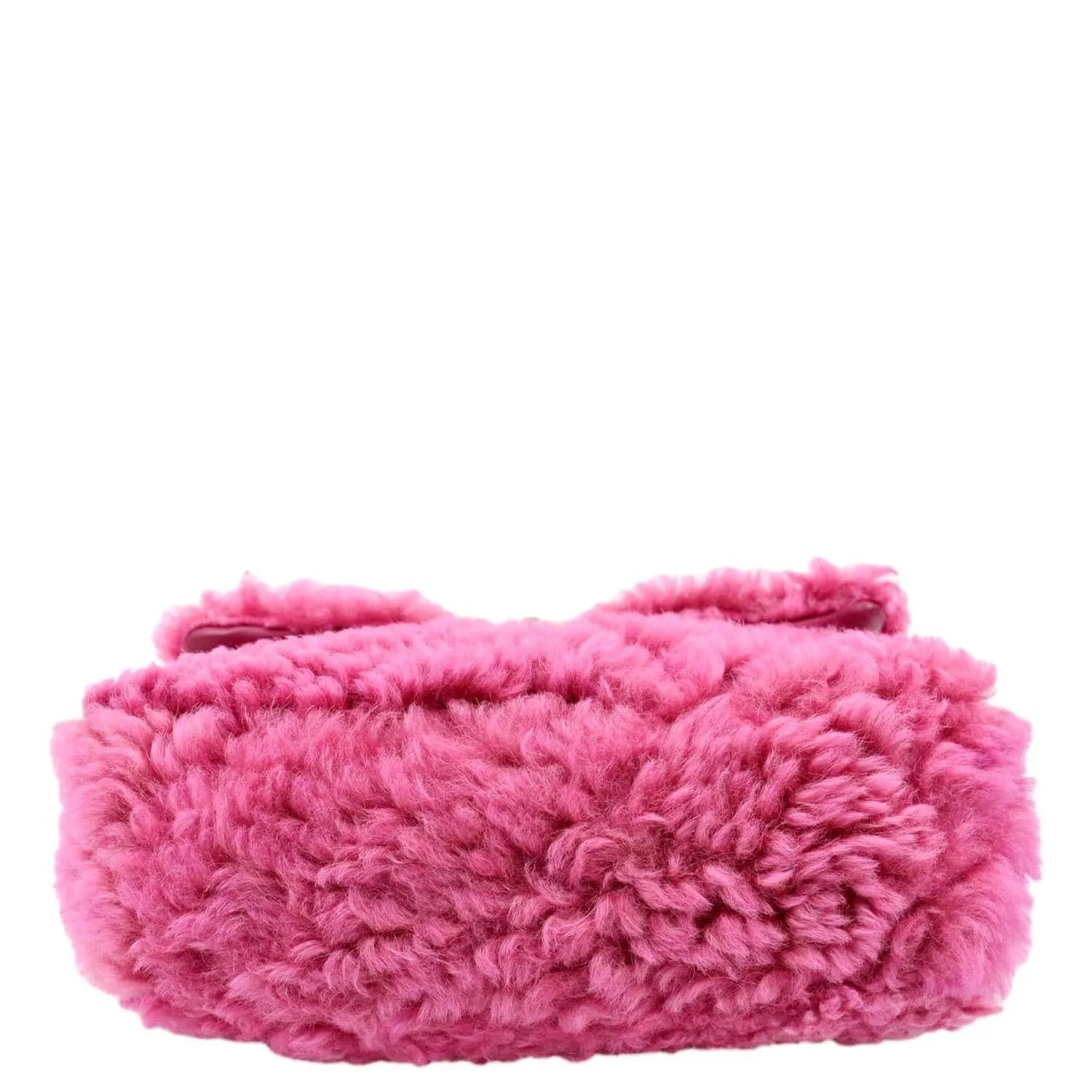 CHANEL 19 Flap Shearling Sheepskin Shoulder Bag Pink