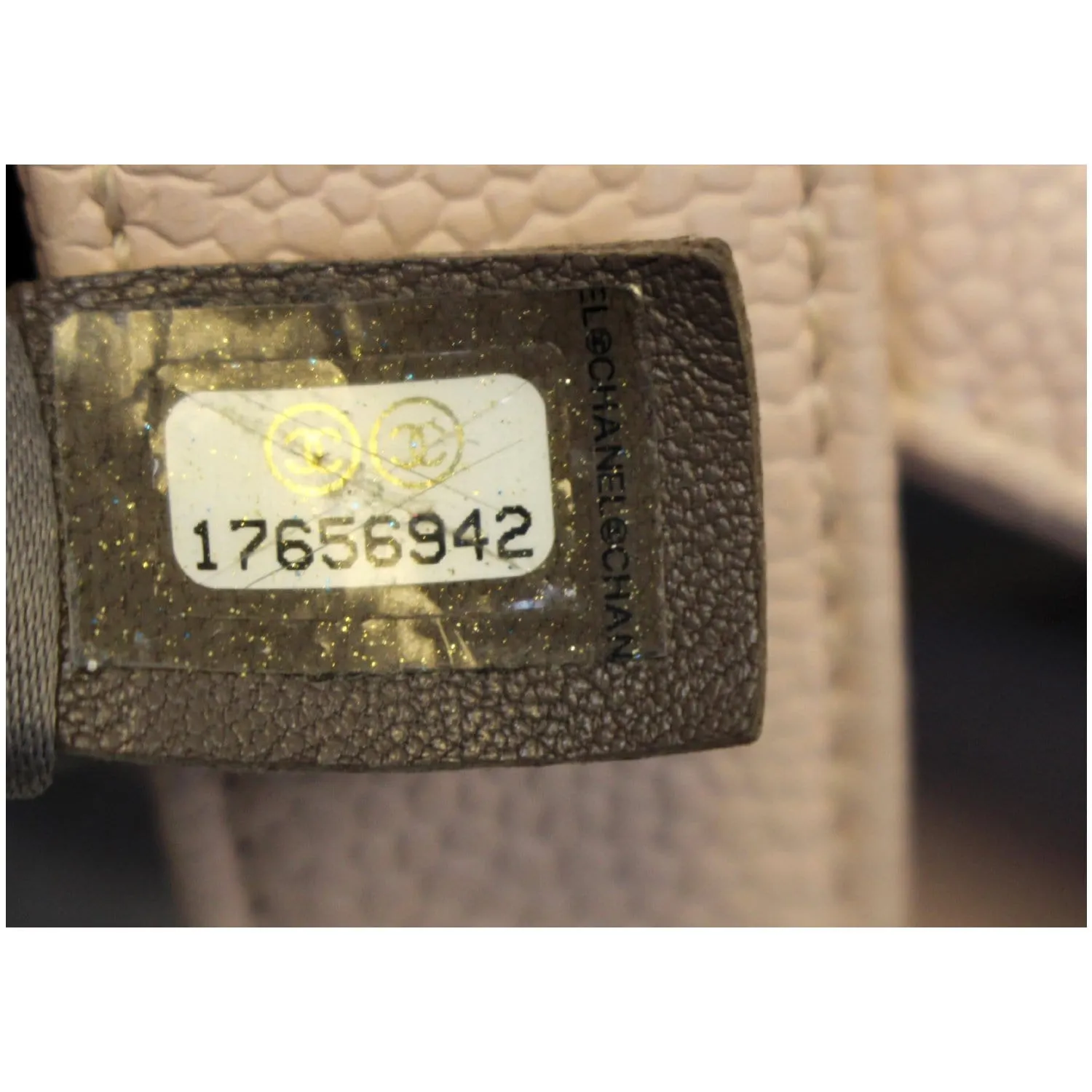 CHANEL Grand Shopping Caviar Leather Tote Shoulder Bag Blush Pink