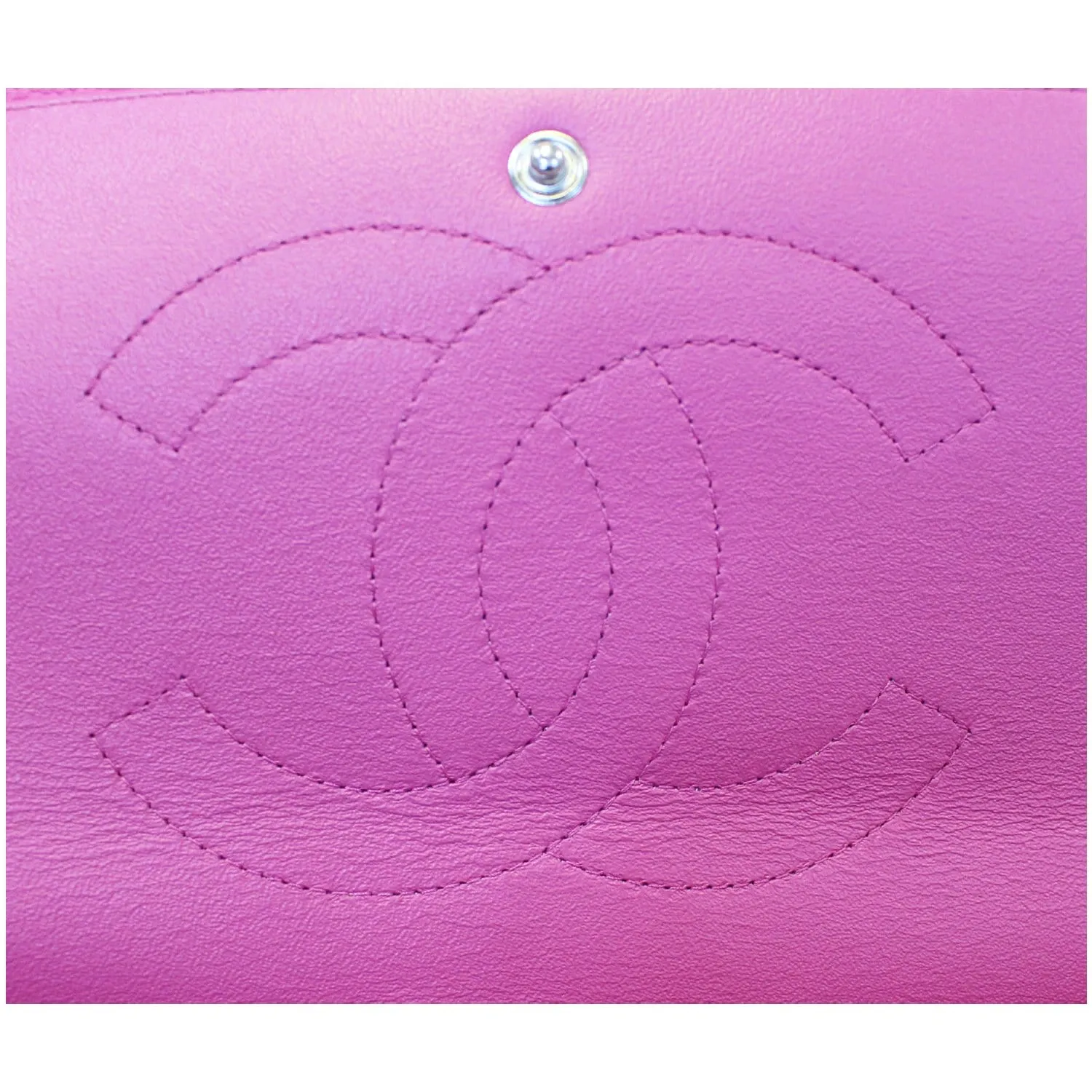 CHANEL Maxi Double Flap Caviar Leather Shoulder Bag Pink