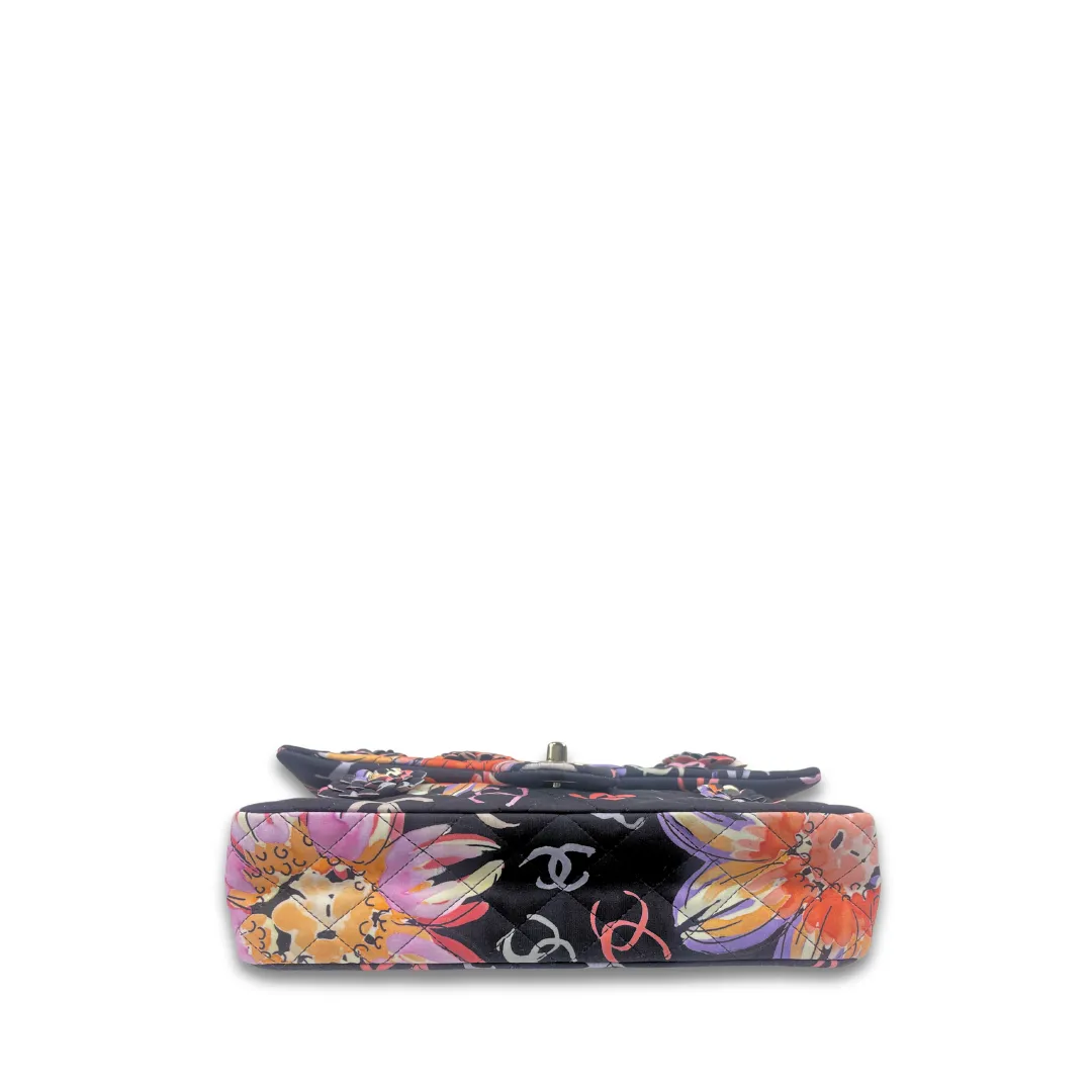 Chanel Quilted Floral Fabric Single Flap