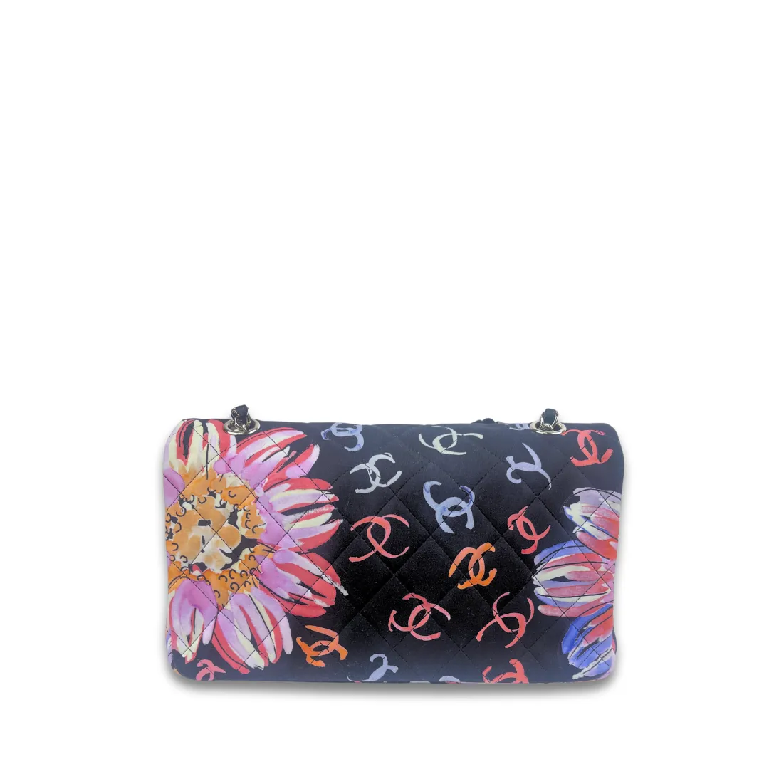 Chanel Quilted Floral Fabric Single Flap