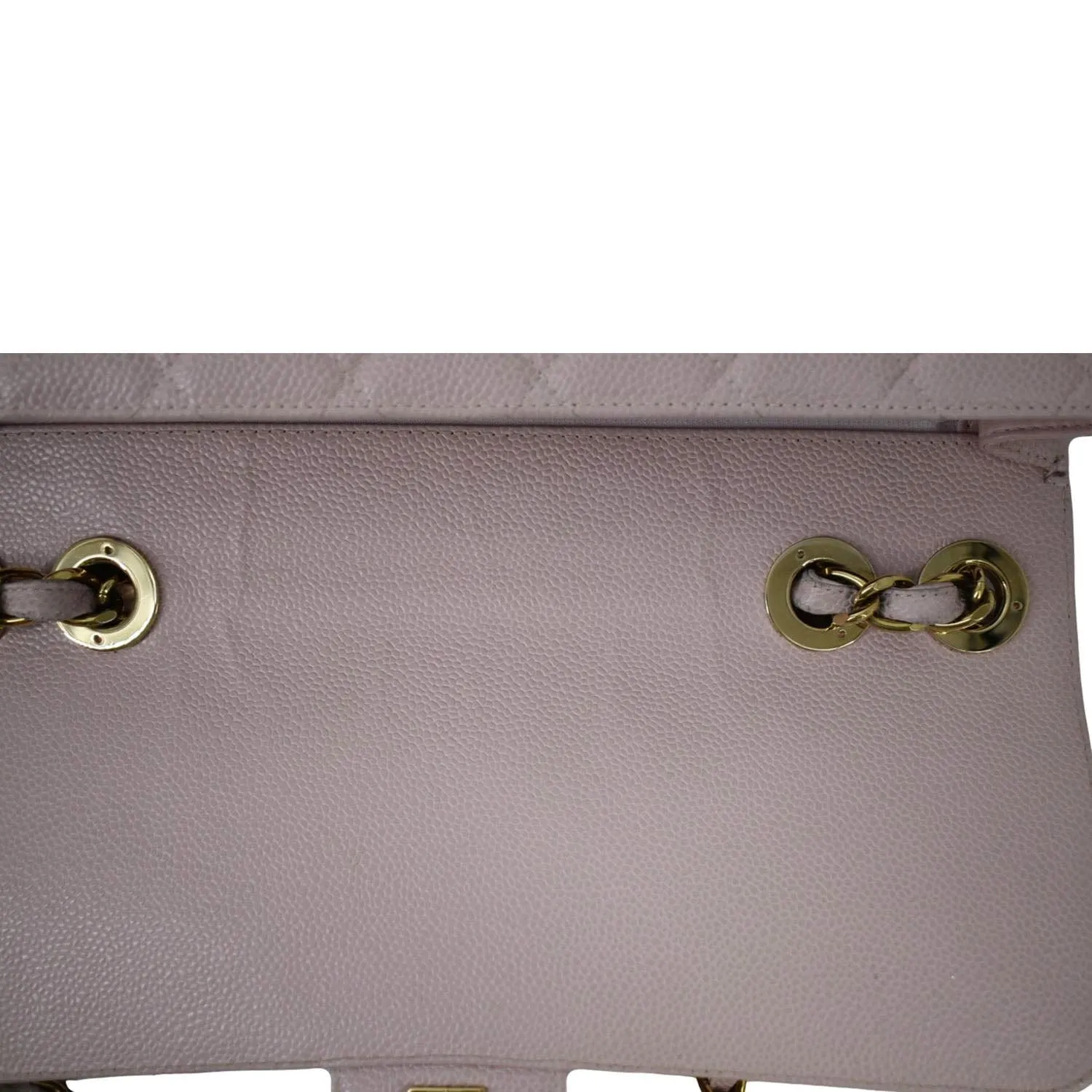 CHANEL Vintage Classic Jumbo Single Flap Caviar Leather Shoulder Bag Dusty Pink