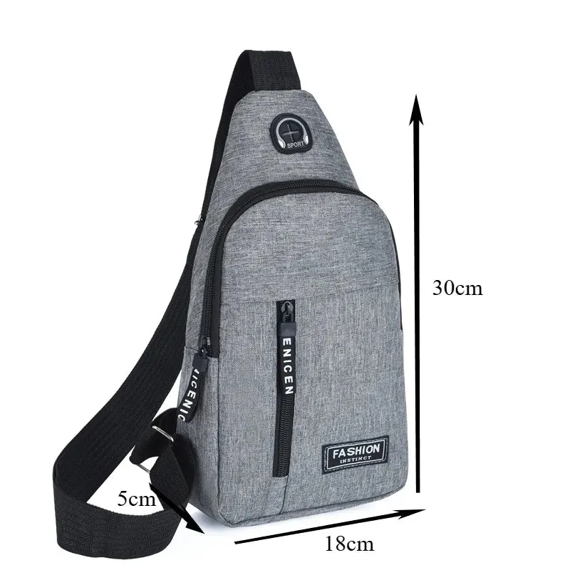 Chest Bags Men's One Shoulder Crossbody Bag Large Capacity Outdoor Sports Leisure Fashion Small Shoulder Bag Backpack Men's