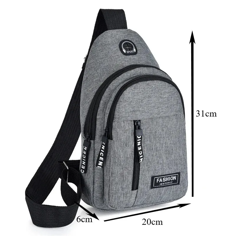 Chest Bags Men's One Shoulder Crossbody Bag Large Capacity Outdoor Sports Leisure Fashion Small Shoulder Bag Backpack Men's