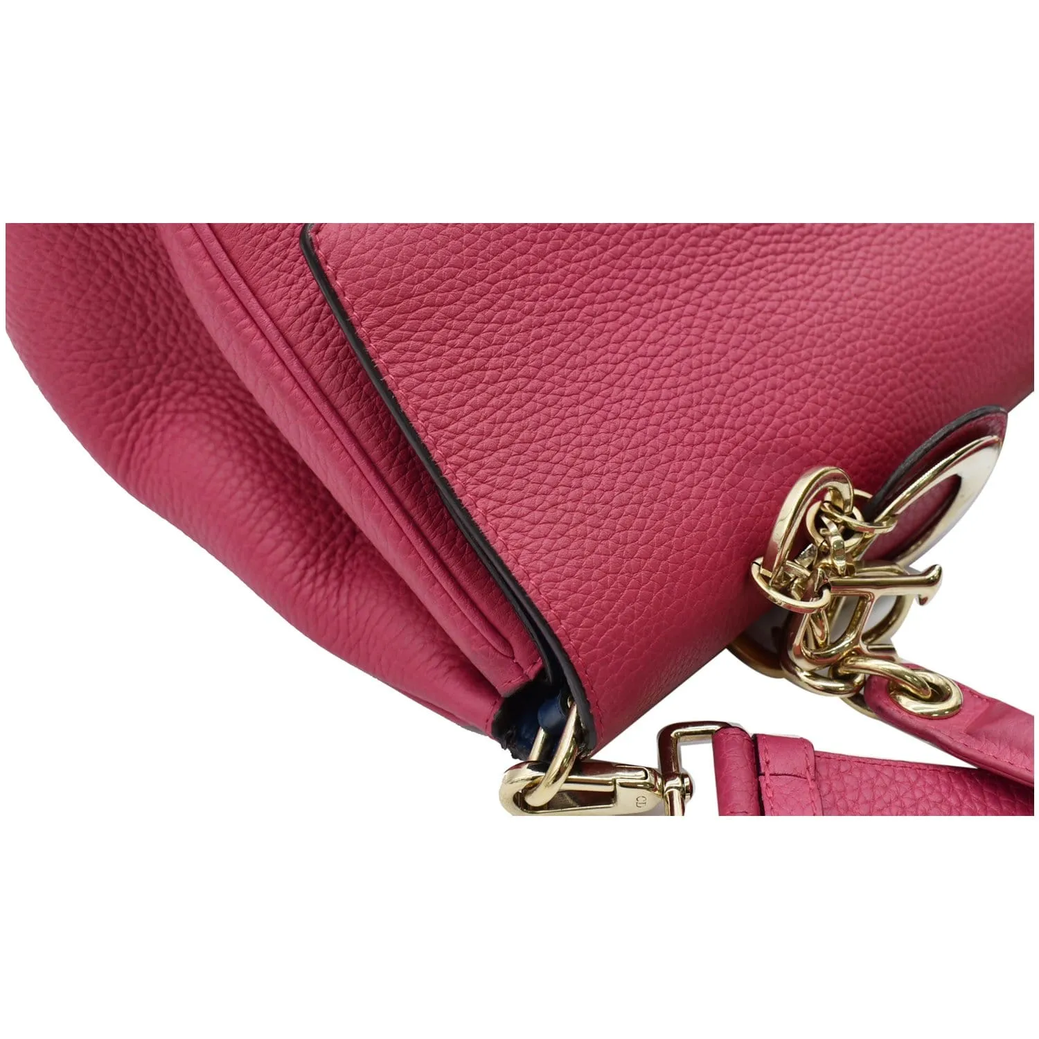 CHRISTIAN DIOR Be Dior Leather Flap Shoulder Bag Pink - 10% OFF