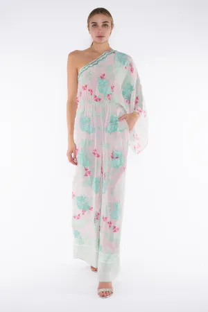 CLEO JUMPSUIT - PINK GREEK BIRDS