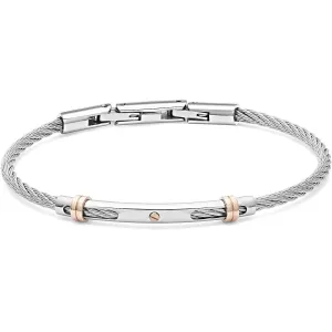 Comete Men's bracelet Wire Stock Shiny Pvd Pink Gold Ubr 952
